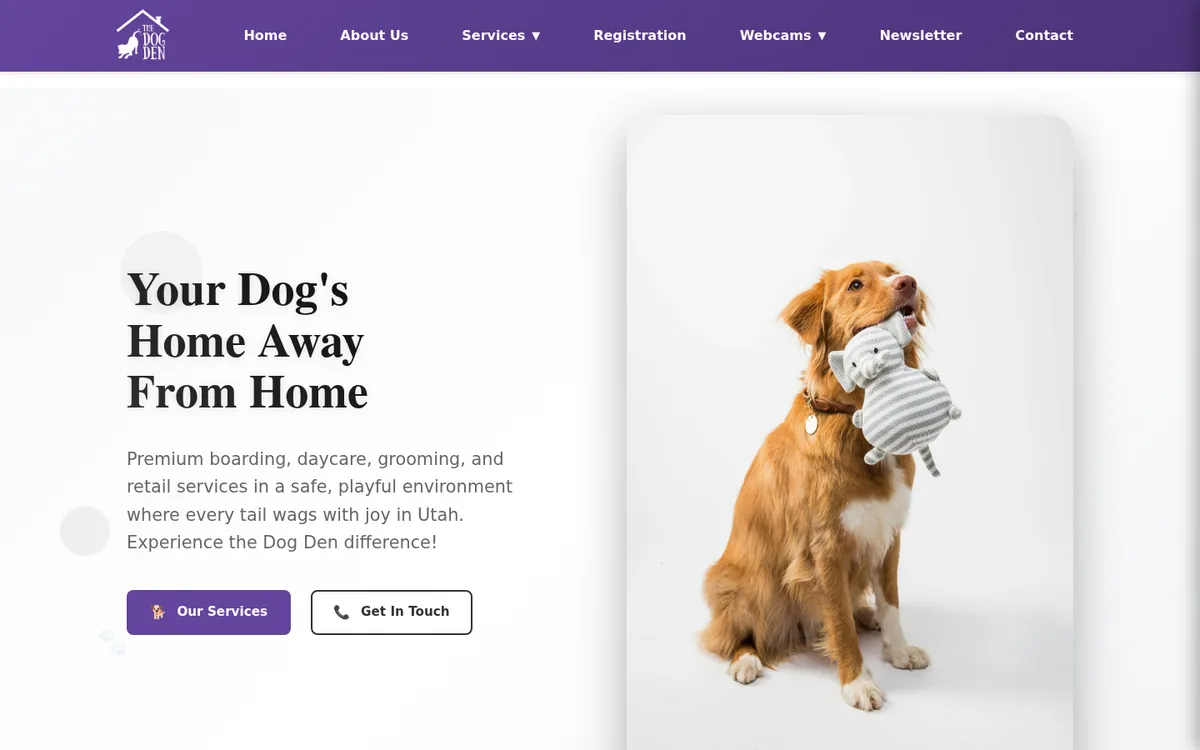 Dog daycare website